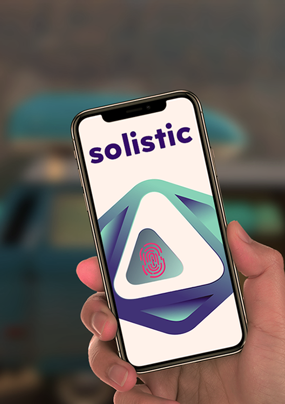 solistic iphone app mockup